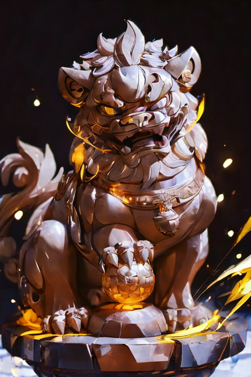 05744-3895211967-(((1dashiji_1.3))),Strong muscular,chinese stone lion,,,kamehameha,looking at viewer,both hands on hip,charging,(energy ball),el.png